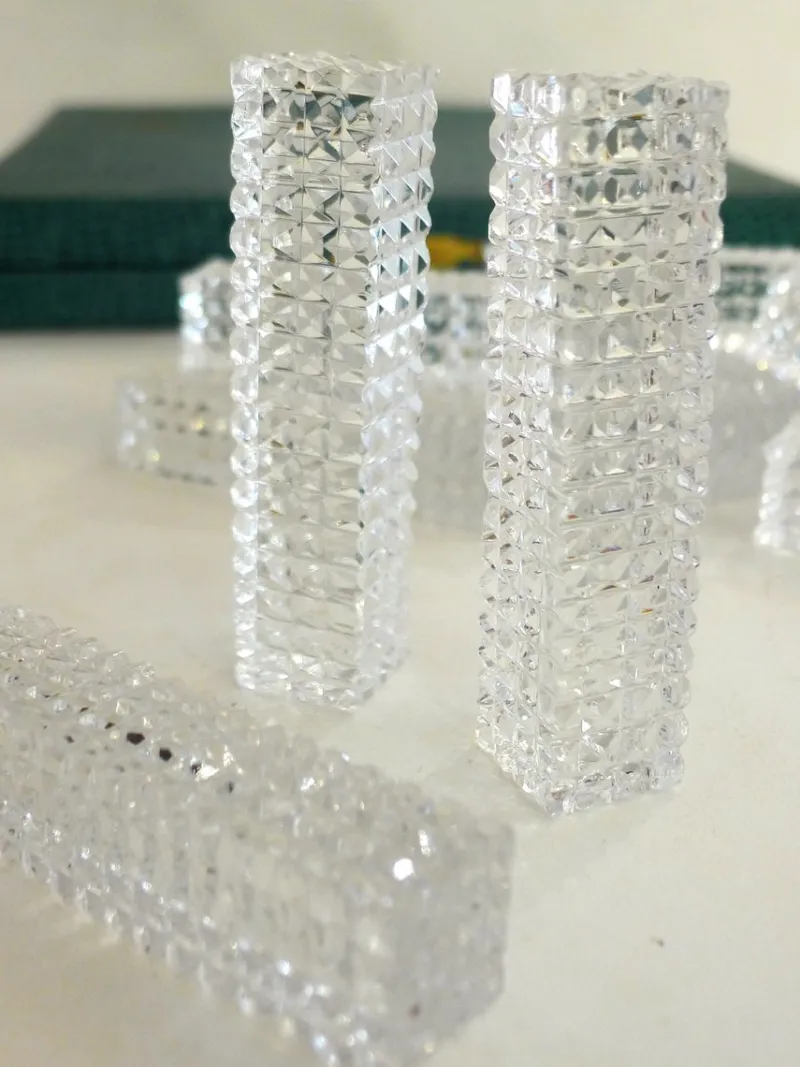 Online Pamono Knife Holders Cut Into Small Facets in Lorraine Crystal, 1950s, Set of 12