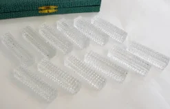 Online Pamono Knife Holders Cut Into Small Facets in Lorraine Crystal, 1950s, Set of 12