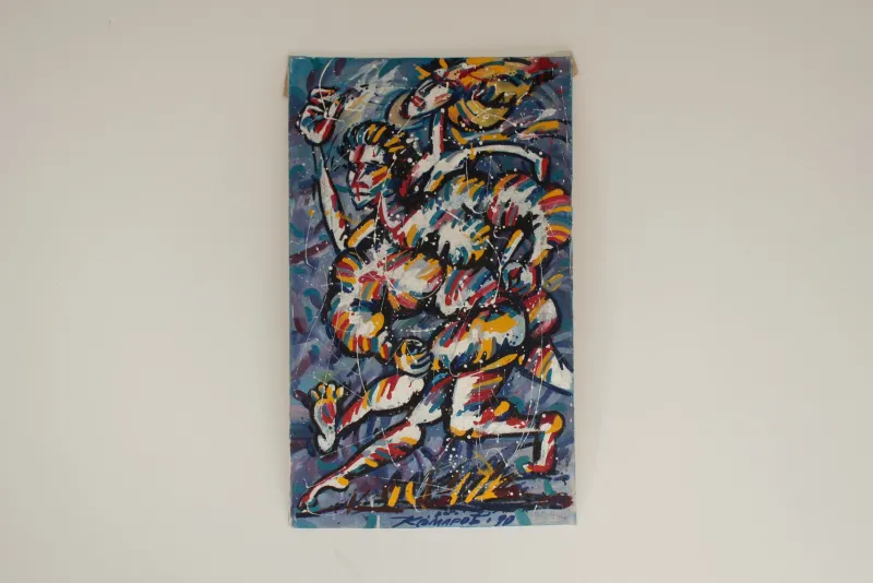 Outlet Pamono Komarov Vitali, Abstract Neo-Expressionist Composition, 1990, Oil on Canvas