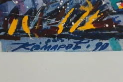 Outlet Pamono Komarov Vitali, Abstract Neo-Expressionist Composition, 1990, Oil on Canvas