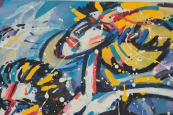 Outlet Pamono Komarov Vitali, Abstract Neo-Expressionist Composition, 1990, Oil on Canvas