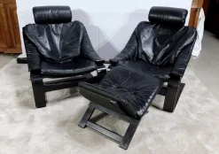 Pamono Kroken Lounge Set by Ake Fribyter for Nelo, 1974, Set of 3> Living Room Sets