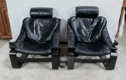 Pamono Kroken Lounge Set by Ake Fribyter for Nelo, 1974, Set of 3><noscript><img width=