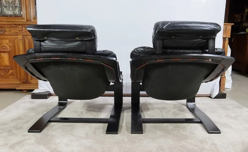 Pamono Kroken Lounge Set by Ake Fribyter for Nelo, 1974, Set of 3> Living Room Sets