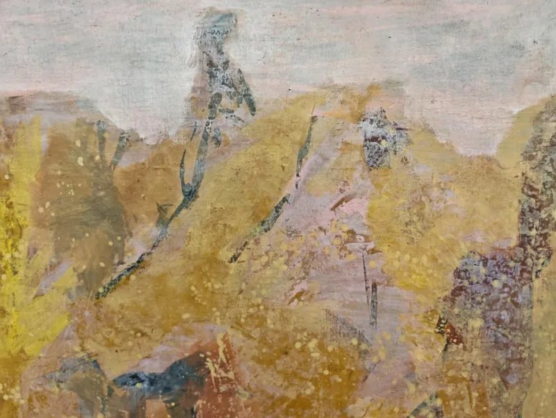 Pamono Krsta Andrejevic, Abstract Landscape, 1961, Oil on Canvas, Framed> Painting