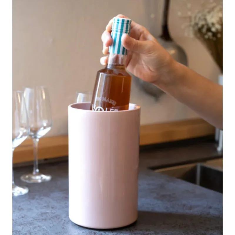 Pamono Kula Wine Cooler in Dusky Pink Glazed Porcelain by Frau Caze> Tabletop|Ice Buckets & Wine Coolers
