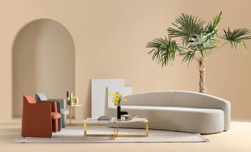 New Pamono Kyokusen Monolithic Sofa by Quinti Sedute