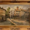 Pamono L. Cargnel, Village Scene, 20th Century, Oil Painting on Canvas> Painting