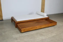 Clearance Pamono L03 Daybed in Elm by Pierre Chapo, France, 1960s