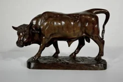 Pamono L. Vidal, Le Taureau, 1867, Bronze> Classical