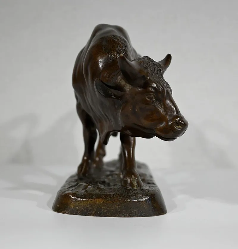 Pamono L. Vidal, Le Taureau, 1867, Bronze> Classical
