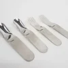 Pamono La Bomba Flatware in Stainless Steel by Helen von Boch and Federigo Fabbrini, Germany, 1970s, Set of 4> Cutlery & Serving Utensils