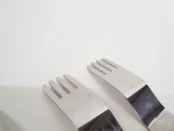 Pamono La Bomba Flatware in Stainless Steel by Helen von Boch and Federigo Fabbrini, Germany, 1970s, Set of 4><noscript><img width=
