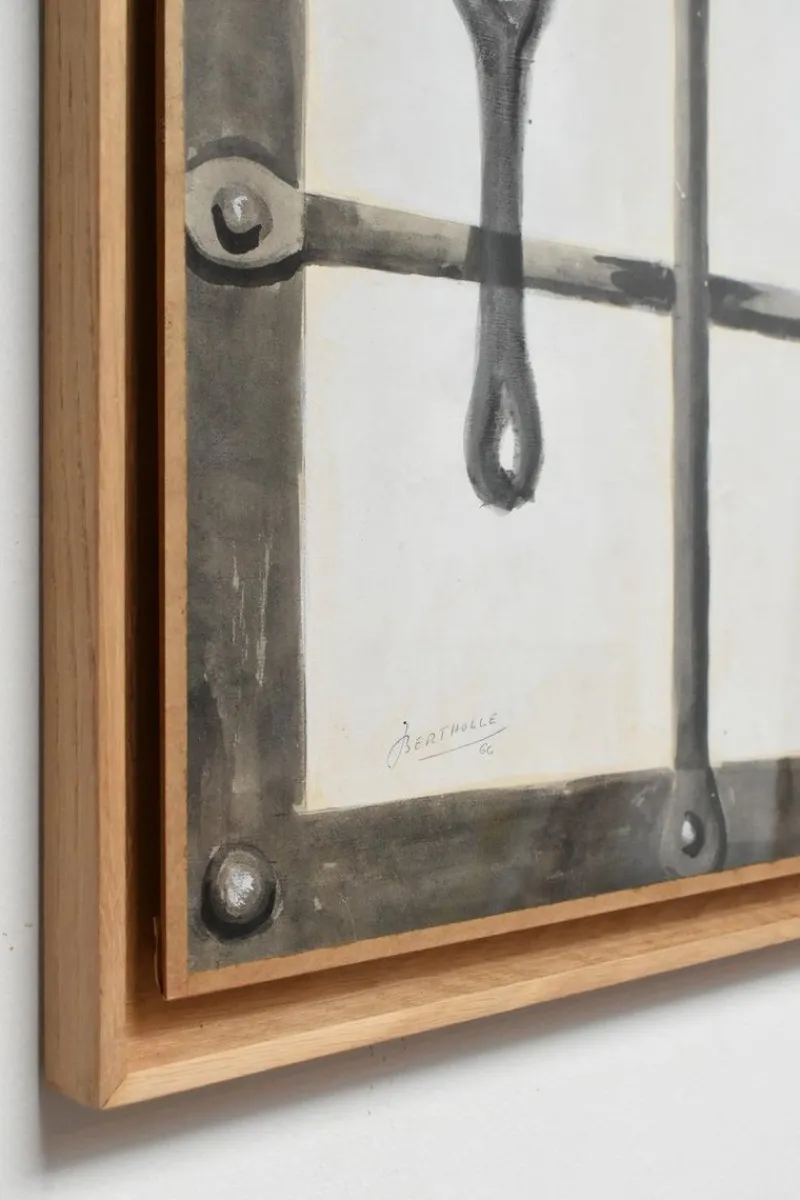 Pamono La Grille, 1960s, Ink Wash Drawing> Work On Paper