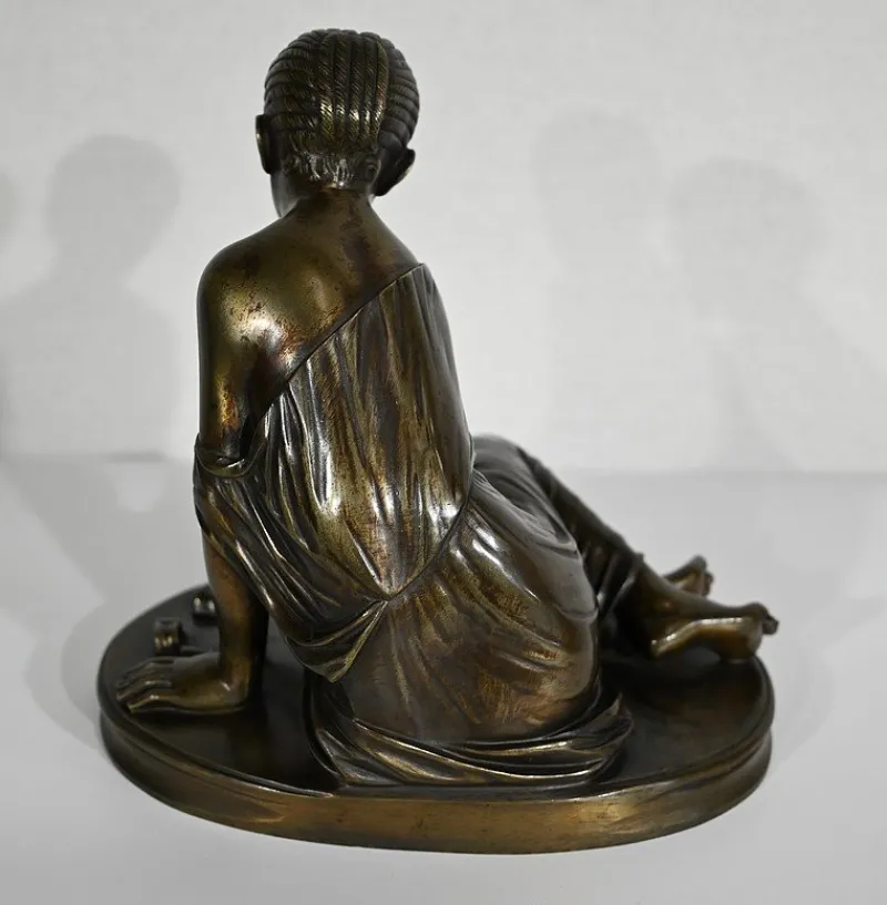 Pamono La Joueuse d’Osselets, 19th-Century, Bronze> Classical