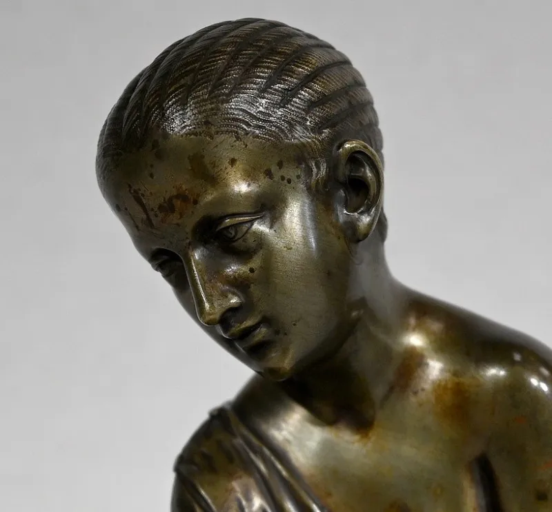 Pamono La Joueuse d’Osselets, 19th-Century, Bronze> Classical