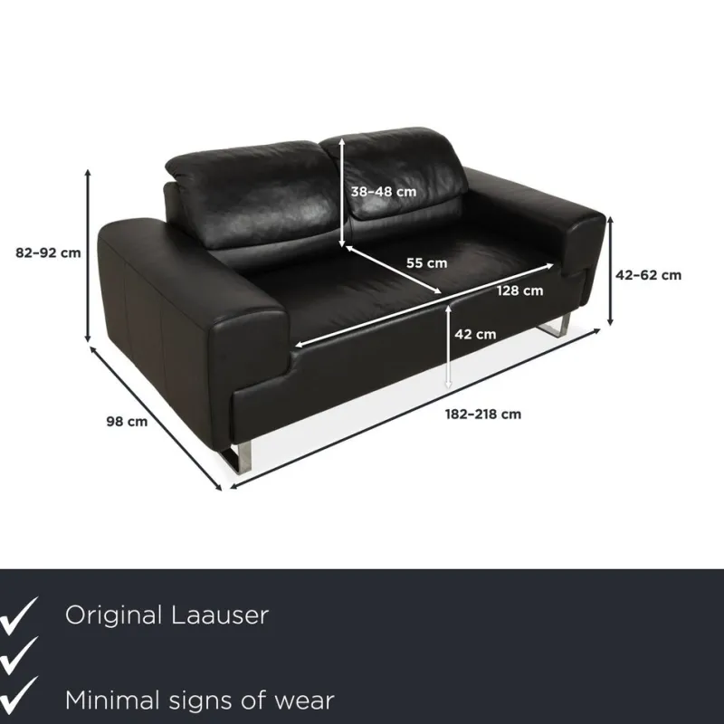 Pamono Laauser Two-Seater Sofa in Leather> Couches & Sofas