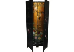 Outlet Pamono Lacquer De Chine Decorative Floral Four Fold Two-Sided Room Divider