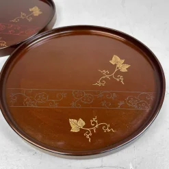 Hot Pamono Lacquer Urushi Wajima-Nuri Trays, Set of 2