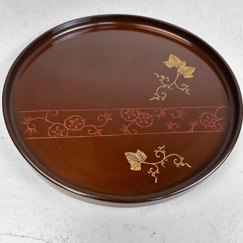 Hot Pamono Lacquer Urushi Wajima-Nuri Trays, Set of 2