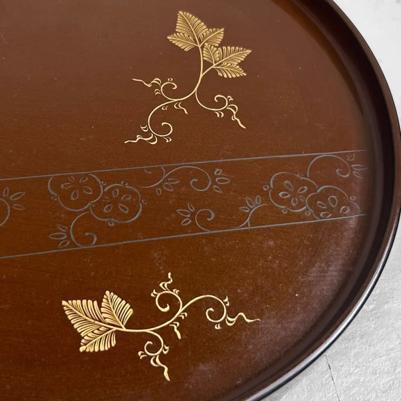 Hot Pamono Lacquer Urushi Wajima-Nuri Trays, Set of 2