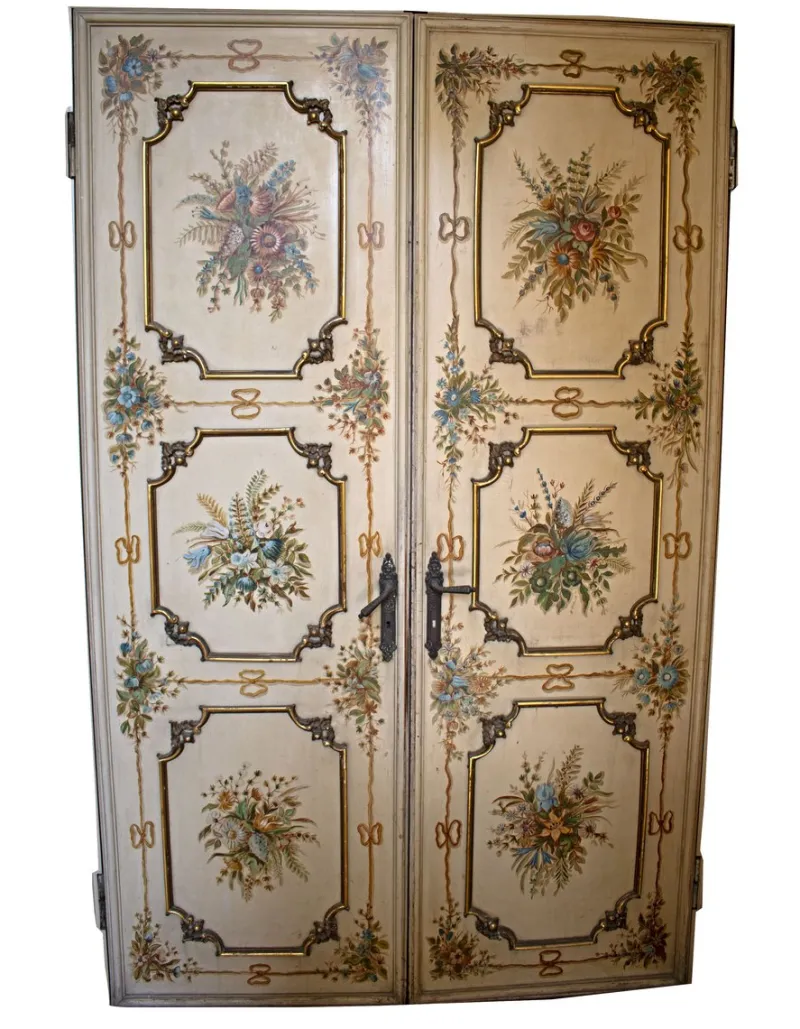 Pamono Lacquered and Hand Painted Interior Door, 1960> Room Dividers & Screens