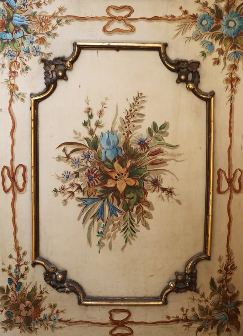 Pamono Lacquered and Hand Painted Interior Door, 1960> Room Dividers & Screens