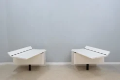 Pamono Lacquered Nightstands by Paolo Piva for B&B Italia, 1980s, Set of 2> Nightstands