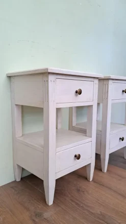 Best Pamono Lacquered Wooden Bedside Tables, Set of 2