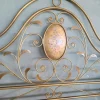 Pamono Lacquered Wrought Iron Headboard, 1950s> Beds & Bedroom Sets