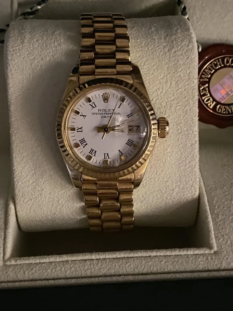 Pamono Ladies Rolex with Presidential Band> Watches