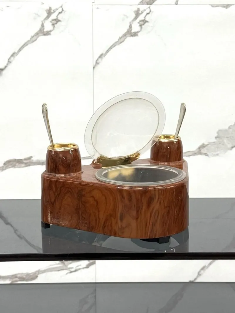 Pamono Lady Sugar Sugar Bowl in Burl, 1970s> Bowls