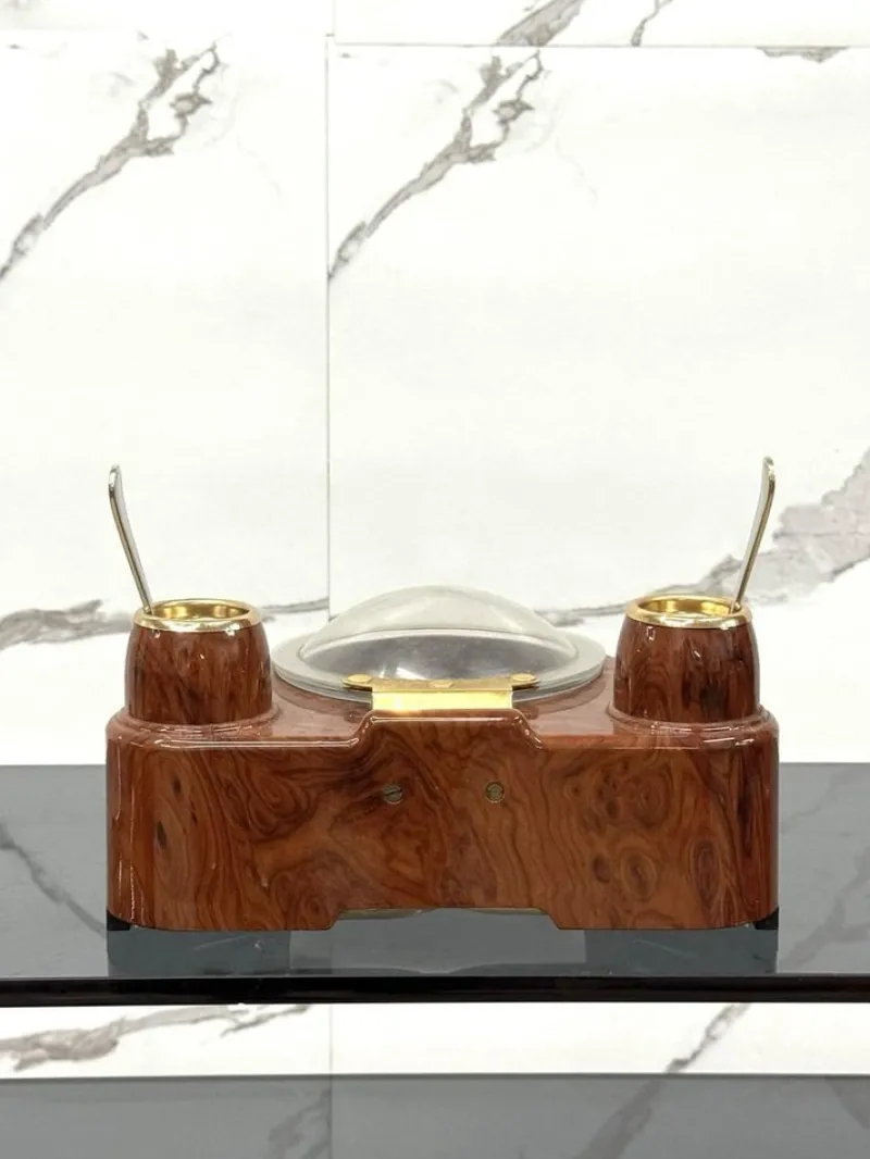 Pamono Lady Sugar Sugar Bowl in Burl, 1970s> Bowls