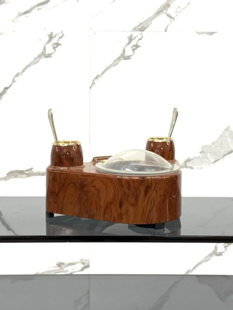 Pamono Lady Sugar Sugar Bowl in Burl, 1970s> Bowls