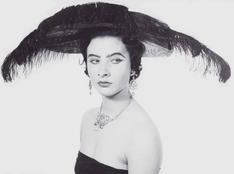 Pamono Lady's Fashion Hat, 1954, Vintage Black & White Photograph> Photography