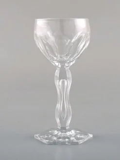Pamono Lalaing Glasses in Mouth-Blown Crystal Glass from Val St. Lambert, Belgium, 1950s, Set of 8><noscript><img width=