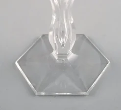 Pamono Lalaing Glasses in Mouth-Blown Crystal Glass from Val St. Lambert, Belgium, 1950s, Set of 8><noscript><img width=