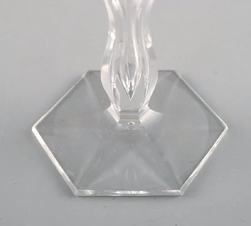 Pamono Lalaing Glasses in Mouth-Blown Crystal Glass from Val St. Lambert, Belgium, 1950s, Set of 8> Glassware