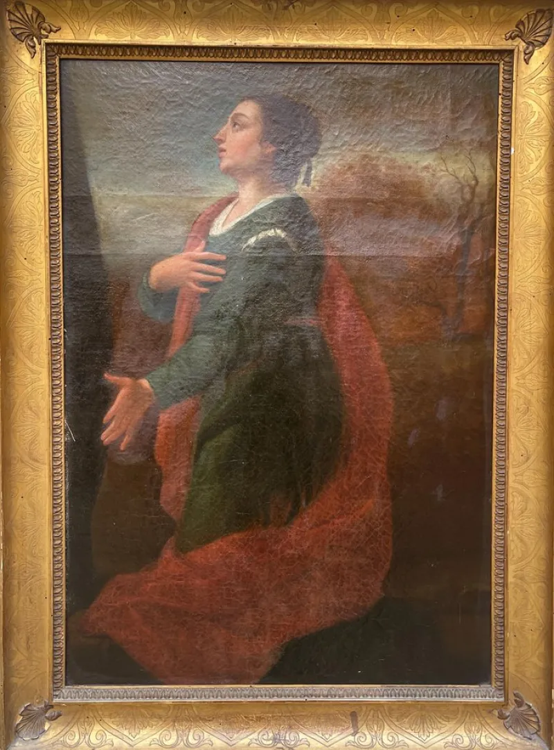 Pamono Lambertini, Female Subject, 19th Century, Oil Painting on Canvas, Framed> Painting