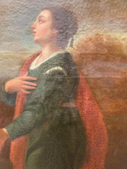Pamono Lambertini, Female Subject, 19th Century, Oil Painting on Canvas, Framed><noscript><img width=