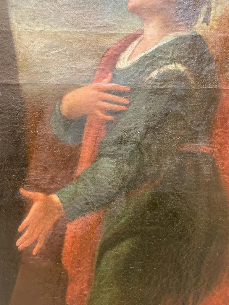 Pamono Lambertini, Female Subject, 19th Century, Oil Painting on Canvas, Framed> Painting
