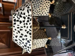 Pamono Lamp with Leopard-Print Metal Lampshade by Gand & C><noscript><img width=