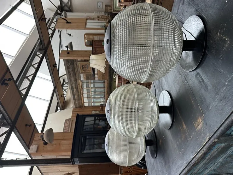 Pamono Lamps from Holophane, 1970s, Set of 3> Ceiling Lights