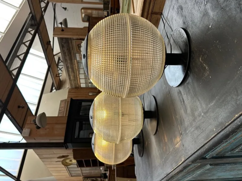 Pamono Lamps from Holophane, 1970s, Set of 3> Ceiling Lights