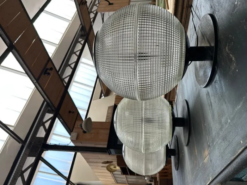 Pamono Lamps from Holophane, 1970s, Set of 3> Ceiling Lights