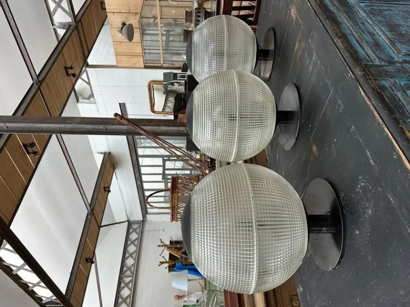 Pamono Lamps from Holophane, 1970s, Set of 3> Ceiling Lights