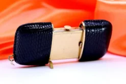 Pamono Lancel Travel Watch with Leather Case and Mechanical System><noscript><img width=