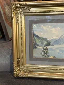 Clearance Pamono Landscape, Watercolor, Early 1900s