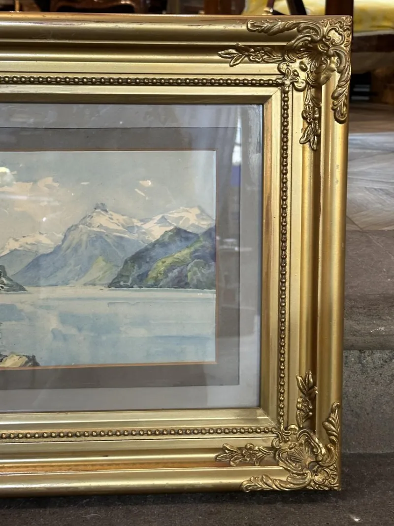 Clearance Pamono Landscape, Watercolor, Early 1900s