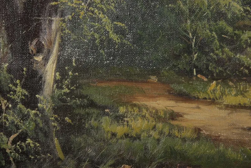 New Pamono Landscape with Chateau Chillon Leman Lake, Switzerland, Oil Painting on Canvas, Early 20th Century, Framed
